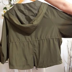Vintage Dynamite☘Green Spring/Fall Hooded Waterproof Jacket